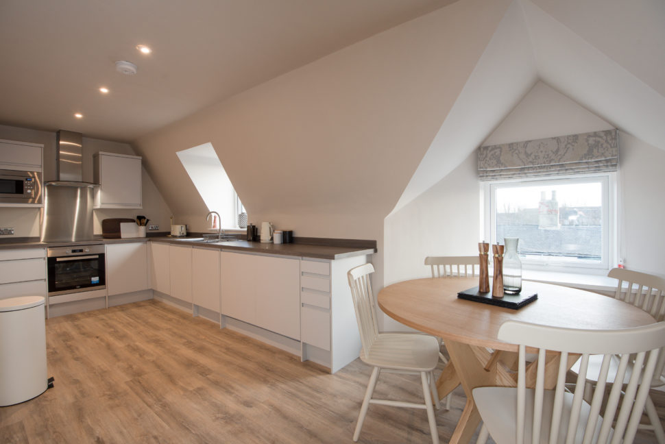 holiday let durham open plan living room, kitchen/ diner