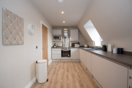 holiday let durham open plan living room, kitchen/ diner